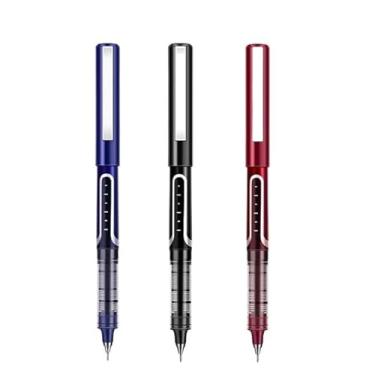 Imagem de VEVEL Canetas RollerBall, caneta de gel líquido de ponta fina de 0,5 mm, caneta de gel de secagem rápida para escrita escolar e escritório (3 cores mistas tipo B)