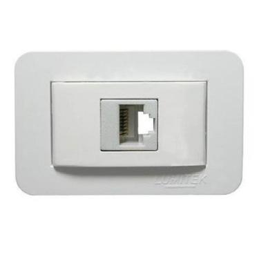 Imagem de Tomada De Embutir Para Informatica RJ45-CAT 6 LUMITEK-Preta ou Branca