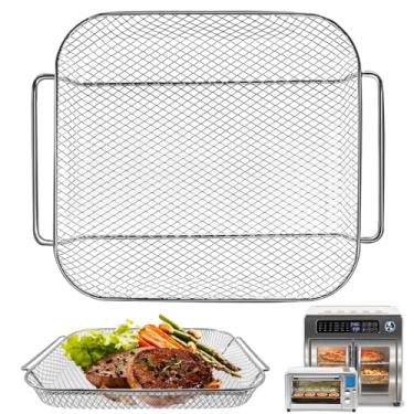 Imagem de GWYSY Cesta de reposição para fritadeira de ar Emeril Lagasse 26 QT Extra Grande Air Fryer Convection Toaster Forno, 12,5 * 10,2 polegadas de malha antiaderente Air Fryer Basket acessórios de