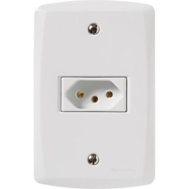Imagem de Conjunto Tomada 2P+T 10A/250V Lux2 Branco Tramontina