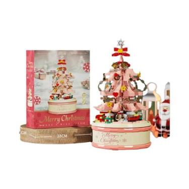 Imagem de Caixa De Música De Natal Brinquedo Árvore Blocos De Montar DIY Decoraç