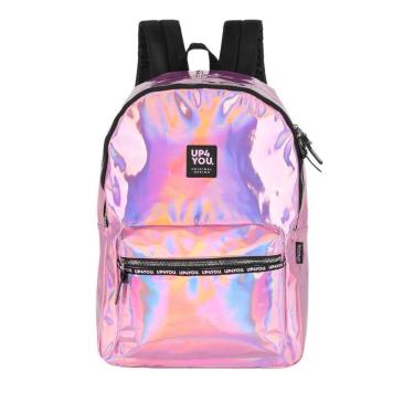 Imagem de Mochila de Costas Média Juvenil Básica Holográfrico Up4you-Feminino