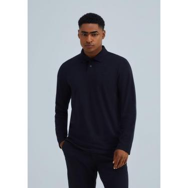 Imagem de Camisa Polo Hering Manga Longa Em Piquet Masculina-Masculino