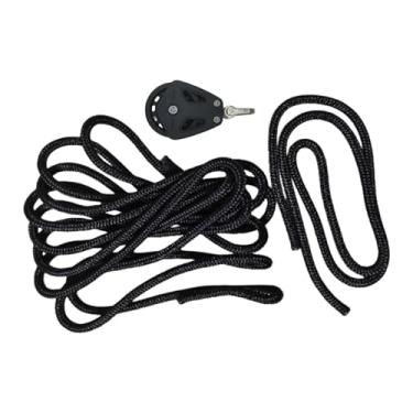 Imagem de Vaveren Cordas de tração para Pilates Reformer, alças de exercício de reposição, polia para exercícios de Pilates, ioga, academia e fitness para mulheres, Polia Preta