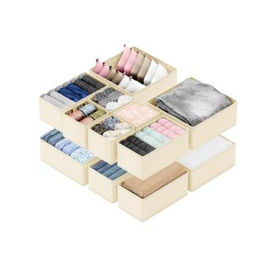 Imagem de Conjunto de Armazenamento para Gaveta Plegável com 15 Peças - Organizadores Armário Roupas Meias Íntimas Toalhas Calças