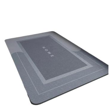 Imagem de Tapete de banheiro super absorvente, moderno, simples, de lama de diatomáceas, tapete resistente à sujeira, banheiro (50 x 80 cm, estilo s)