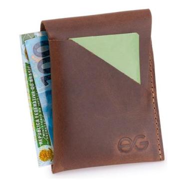 Imagem de Mini Porta Cartão Carteira Masculina 10x7cm Couro Legítimo - LEARSI, M
