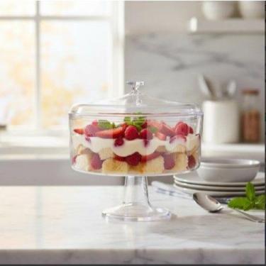 Imagem de Taça Sobremesa Acrílico Redonda c/ Tampa 2,2 L Confeitaria - LSC