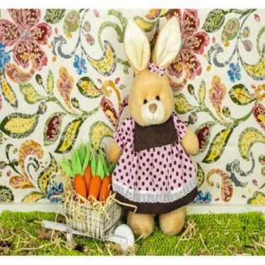 Imagem de Coelho(a) de pelucia nino(a) 22 cm - vestido - CKD CONFECCOES, Poá ros