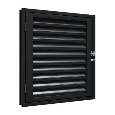 Imagem de Porta de Aço de Giro para Alçapão com Porta Cadeado 80x60cm Aço Pronto