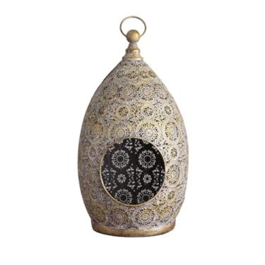 Imagem de Castiçal retrô oco estilo americano sala de estar mesa de jantar suporte de vela ornamentos de mesa suporte de vela (B)