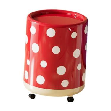 Imagem de WeiLaiKeQi Lixeira com Rodas, Cesto de Lixo, Balde para Papel, Lixeira para Escritório e Banheiro, Branco