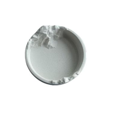Imagem de Cinzeiro de concreto moderno, portátil, moderno, cinzeiro para ambiente externo, interior, mesa, fumar, cinzeiro para casa, escritório, decoração moderna, decoração de casa (branco)