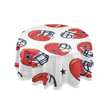 Imagem de Qilmy Toalha de mesa redonda de palmeira de treliça verde, 152 cm, resistente à água, à prova de derramamento, capa de mesa grande para jantar de reunião de família em ambientes internos e externos