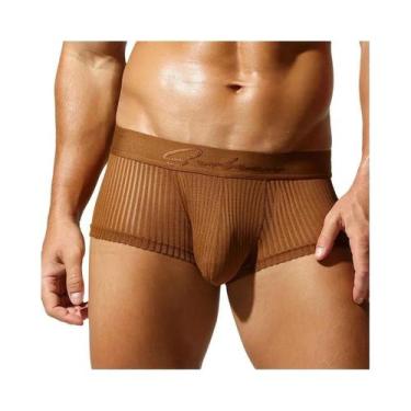 Imagem de Cuecas Boxer Masculinas De Cintura Baixa, Secagem Rápida, Respirável, 