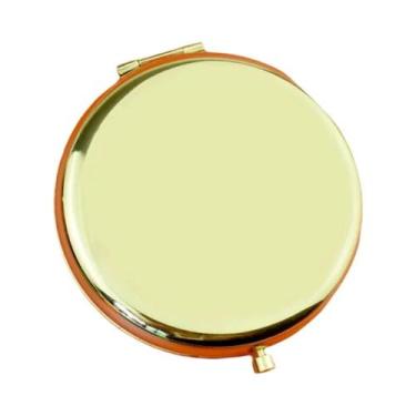 Imagem de Espelho De Maquiagem Portátil Dobrável Em Ouro Rosé, Espelho Compacto 
