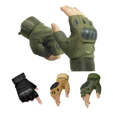 Imagem de Luva Meio Dedo Luva Tãtica Militar Luvas Air Preta