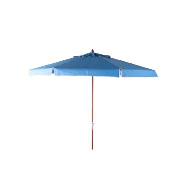 Imagem de Ombrellone Madeira Cobertura PVC 3,00 metros Azul Bel Lazer