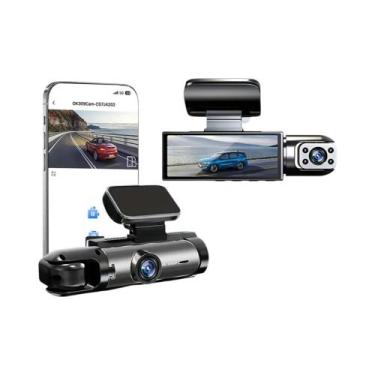 Imagem de Câmera Veicular Dual WiFi 1080P Com Visão Noturna IR, Gravação Em Loop