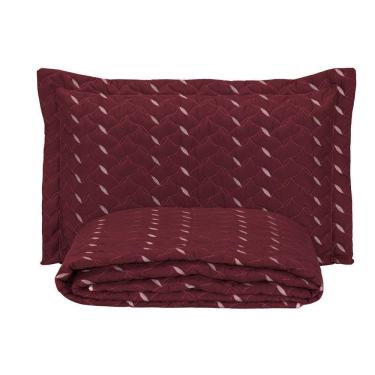 Imagem de Cobre Leito Bordado 400 Fios Heitor Solteiro 100% Poliéster - Vermelho