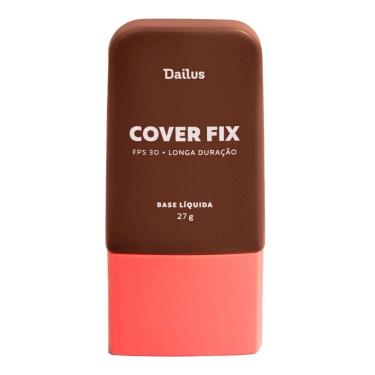 Imagem de Base Líquida Cover Fix 30ml Dailus Cobertura Perfeita e Alta Fixação D12 Escuro