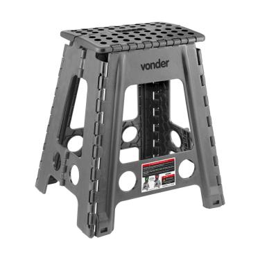 Imagem de Banqueta Plástica Dobrável 450 mm Cinza Vonder