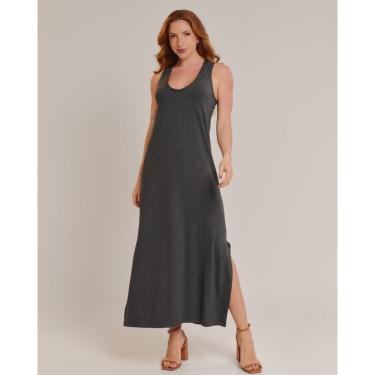 Imagem de Vestido Longo Feminino Casual Viscolycra Premium Com Fenda-Feminino