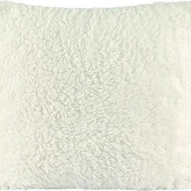 Imagem de Capa De Almofada Decorativa Alasca 1 Peça Tecido Manta Sherpa 180g/m² 100% Poliéster - Marfim