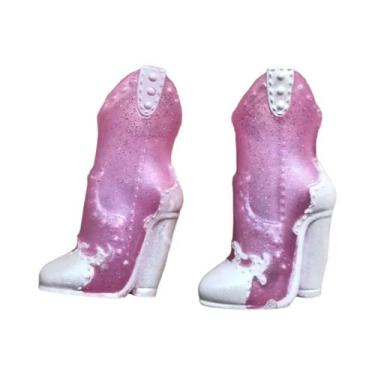 Imagem de Botas De Salto Alto Arco-Íris Para Bonecas, Sapatos, Sandálias, Peças 