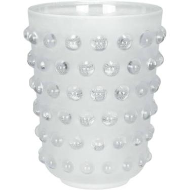 Imagem de VASO DECORATIVO ENFEITE CASA HOME&CO LAPIDADO VIDRO 20x16x16cm TRANSPARENTE