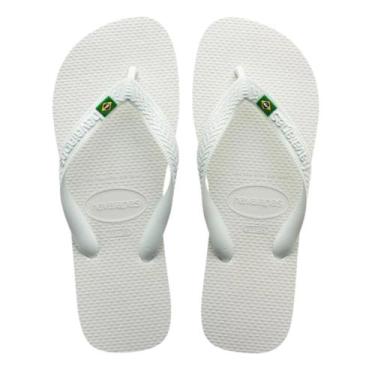 Imagem de Chinelo havaianas Brasil Branca Tamanho:41/42Cor:Branca, 41/42, Branco
