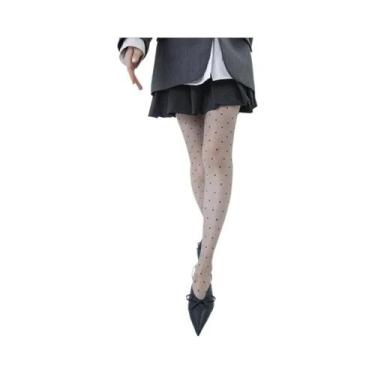 Imagem de Meias-calças Vintage De Cintura Alta Com Bolinhas Para Mulheres, 10D, 