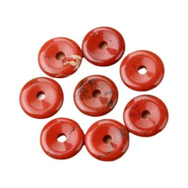 Imagem de Pingente De Pedra Natural De Cristal Ágata Em Formato De Rosquinha Com