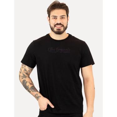 Imagem de Camiseta Ellus Masculina Cotton Fine Originals Classic Preta-Masculino