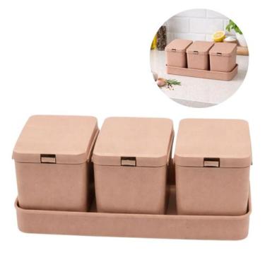 Imagem de 10 Porta Temperos de Bambu Rosa Ideal para Cozinha Gourmet - Wolf