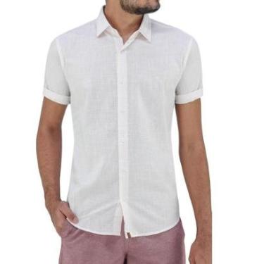Imagem de Camisa Manga Curta Casual Masculina Ogochi Slim Listrada 001504081 Rosa-Masculino