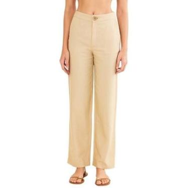 Imagem de Calça Colcci Linho Bege Feminina-Feminino