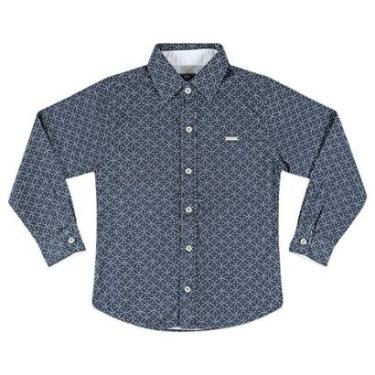 Imagem de Camisa Juvenil Look Jeans Manga Longa Azul - 14 - MARINHO-Masculino
