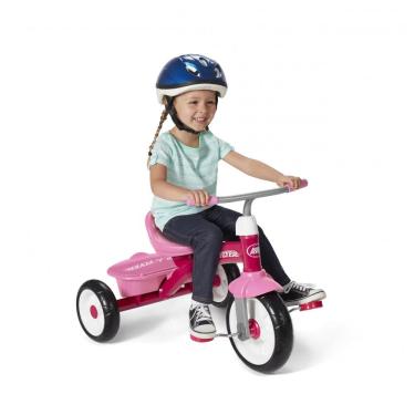 Imagem de Triciclo Infantil com Cesto para Crianças de 2 a 5 Anos, Radio Flyer, Rosa