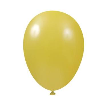 Imagem de Balão Bexiga Liso Festa Decoração 6,5 Pol. Amarelo C/ 25Un - Tamarozzi
