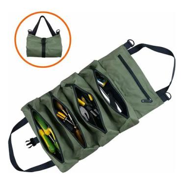 Imagem de Bolsa De Ferramentas Rolo Prático Estojo Ferramenta Maleta Cor:Preto -