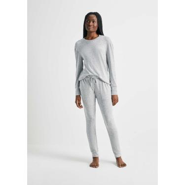 Imagem de Pijama Feminino Longo Em Tricô - Azul XG-Feminino