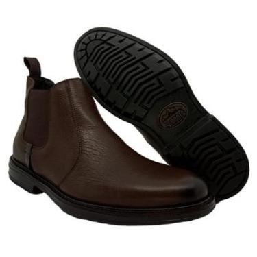 Imagem de Bota Social Masculina Anatomic Gel Troy Casual Rústico Em Couro 8711-Masculino