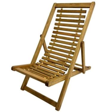 Imagem de Espreguiçadeira De Madeira E Fios De Aço Maju - Sem Braços Madeiral - 