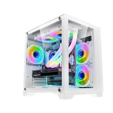 Imagem de Gabinete Gamer Matx Brazilpc Bpc 345, Com 4 Coolers, Branco