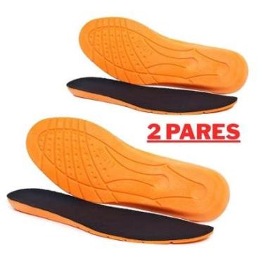 Imagem de 2 Palmilhas em Gel Ortopedica PU Dores Nos Pés Macia Confotavel-Unissex