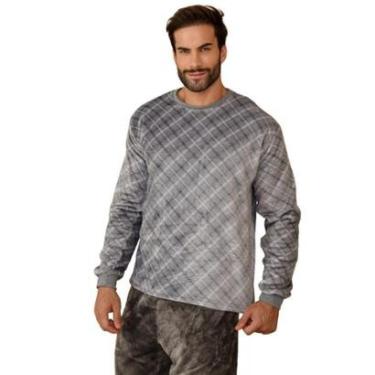 Imagem de Pijama Masculino Inverno Adulto Fleece Plush Soft Quentinho.-Masculino