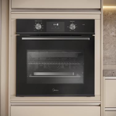 Imagem de Forno de Embutir Elétrico 80L Midea Digital com Airfryer Preto 220V