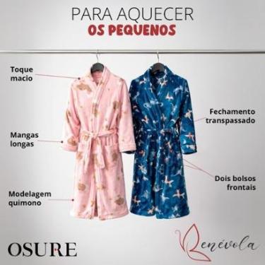 Imagem de Roupão Benévola Infantil Confortável Aconchegante Tecido Leve Criança Casual Feminino Masculino-Unissex