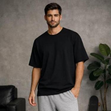 Imagem de Camiseta básica oversize algodão masculina-Unissex